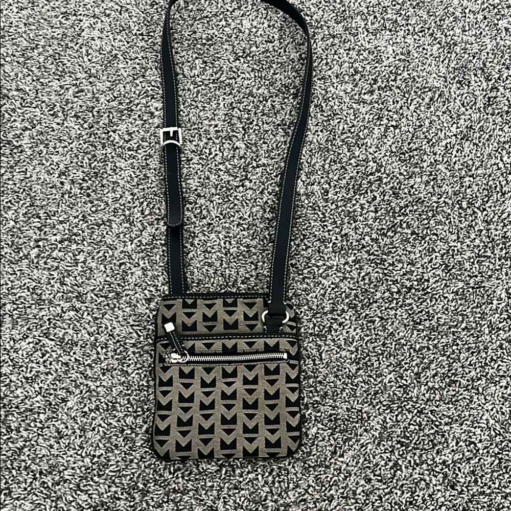 Michael Kors Black and Gray Crossbody Bag
